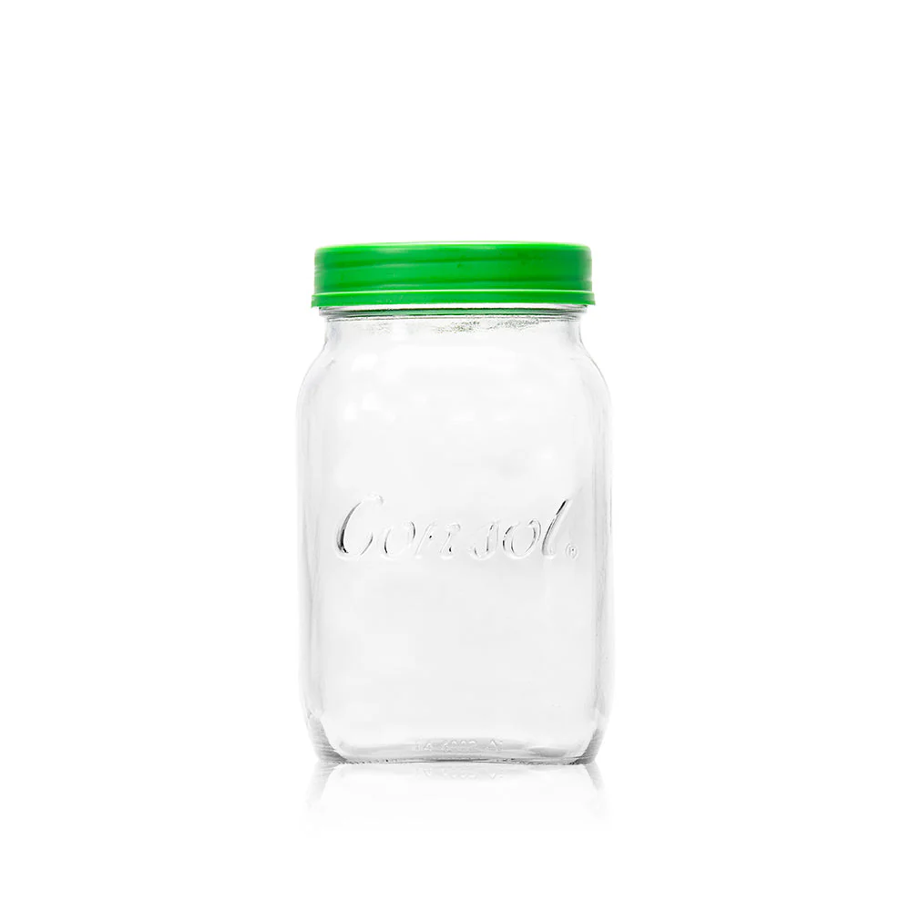 Consol Glass Preserve Jar 1000ml (1L) with Coloured Lid - Image 3