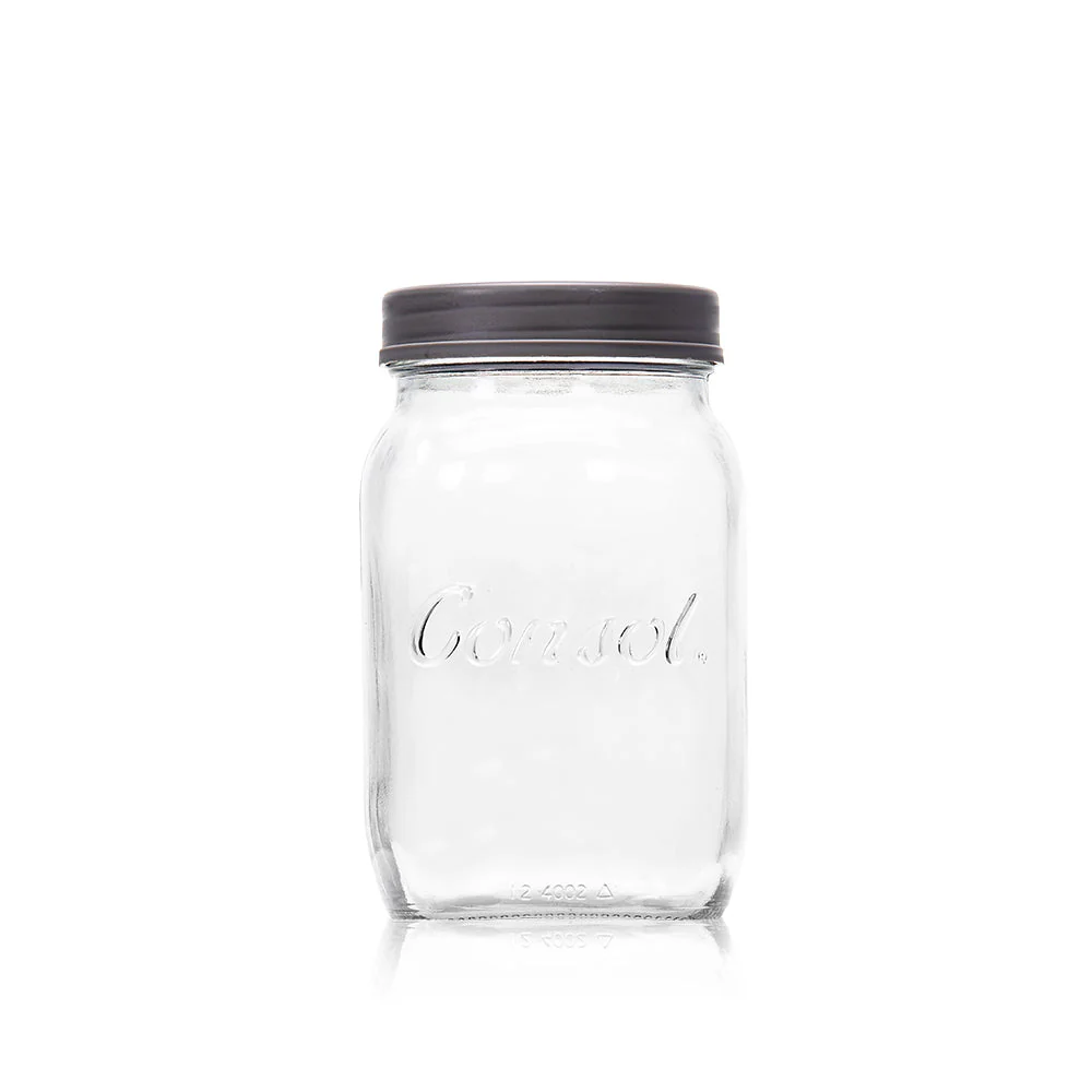 Consol Glass Preserve Jar 1000ml (1L) with Coloured Lid - Image 5