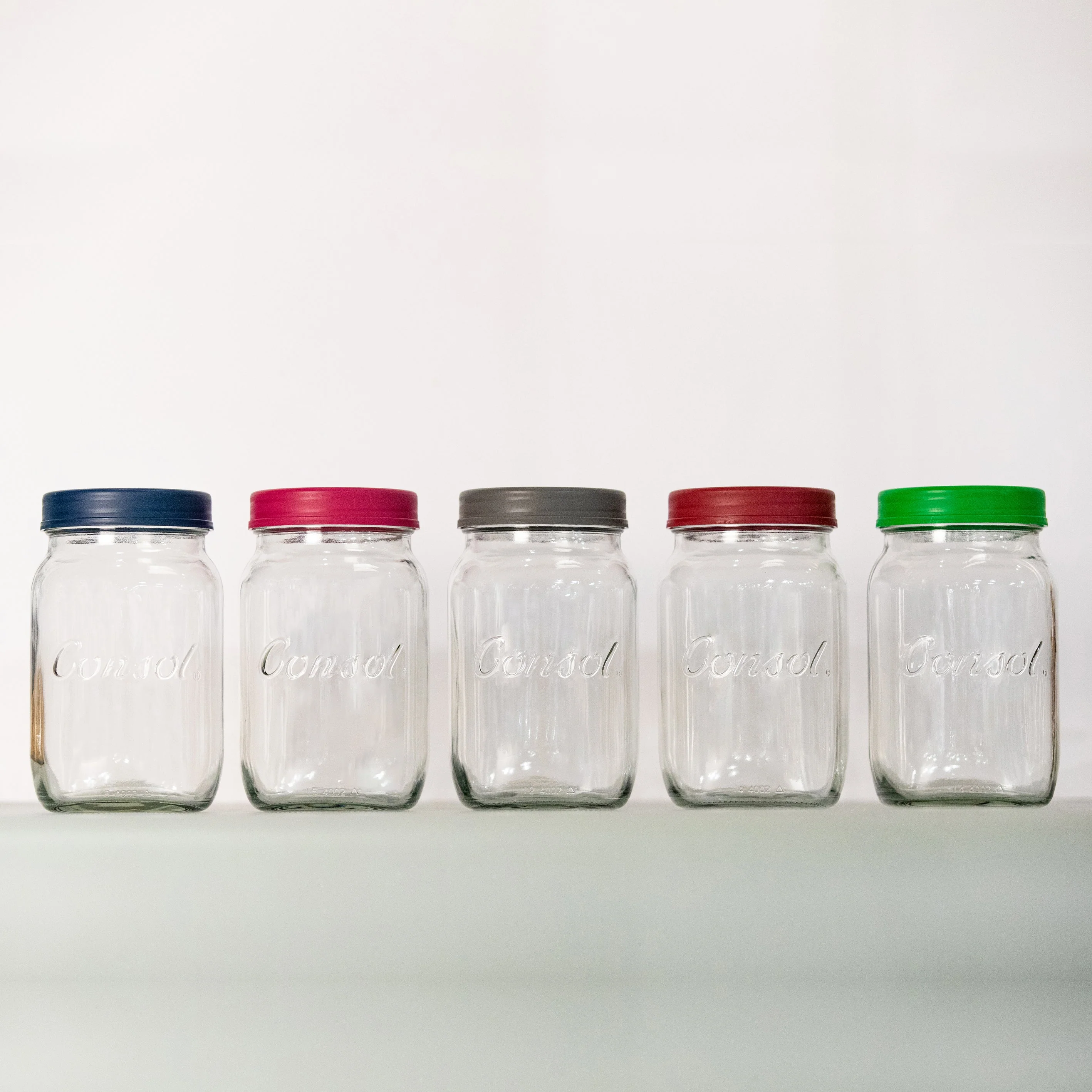 Consol Glass Preserve Jar 1000ml (1L) with Coloured Lid - Image 6