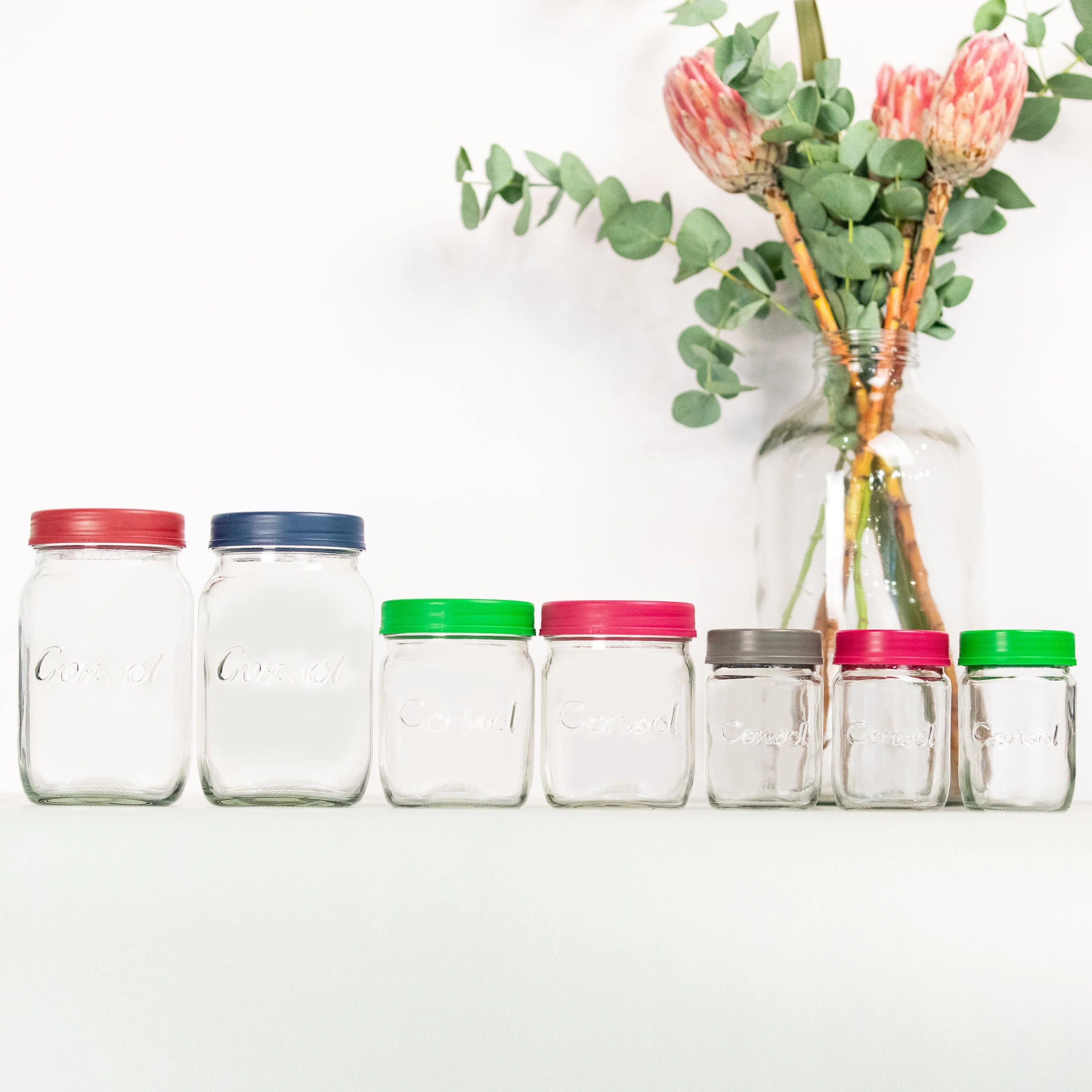 Consol Glass Preserve Jar 1000ml (1L) with Coloured Lid - Image 7