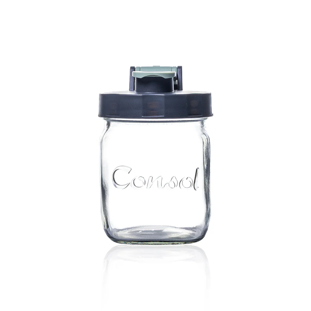 Consol Glass preserve Jar with Flip Top Lid 500ml - Image 3