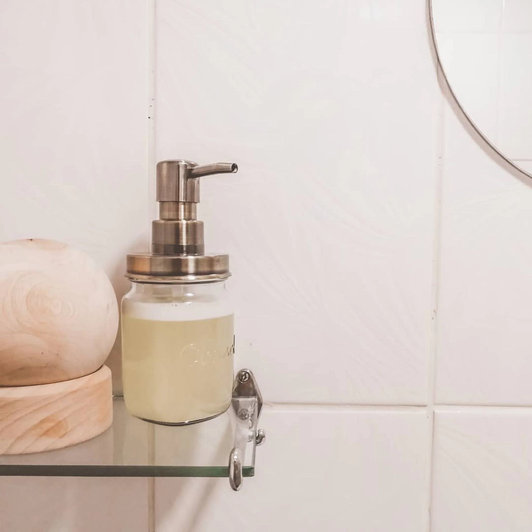 Consol Glass Pump Jar 250ml Bronze - Image 3